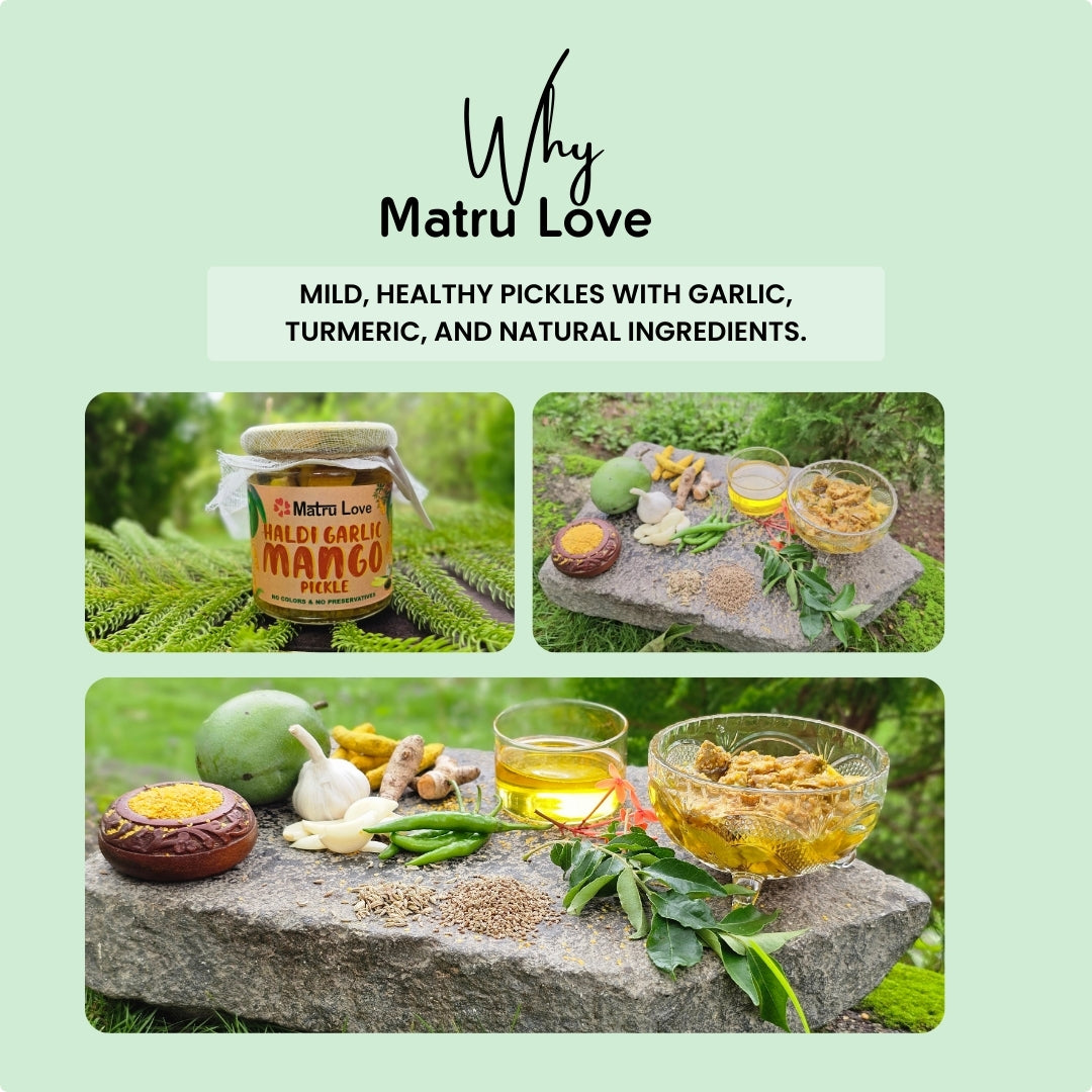 Haldi Garlic Mango Pickle