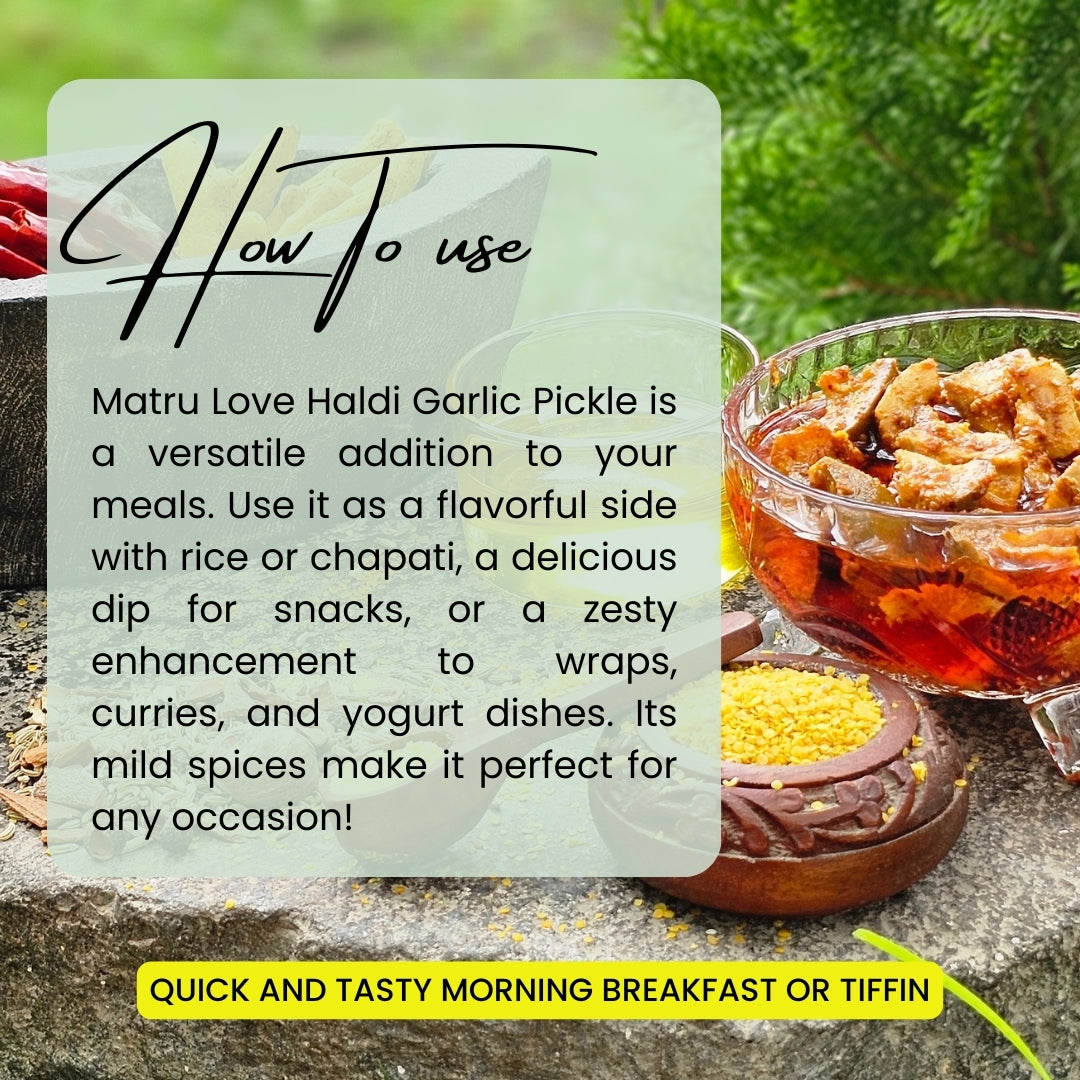 Haldi Garlic Mango Pickle