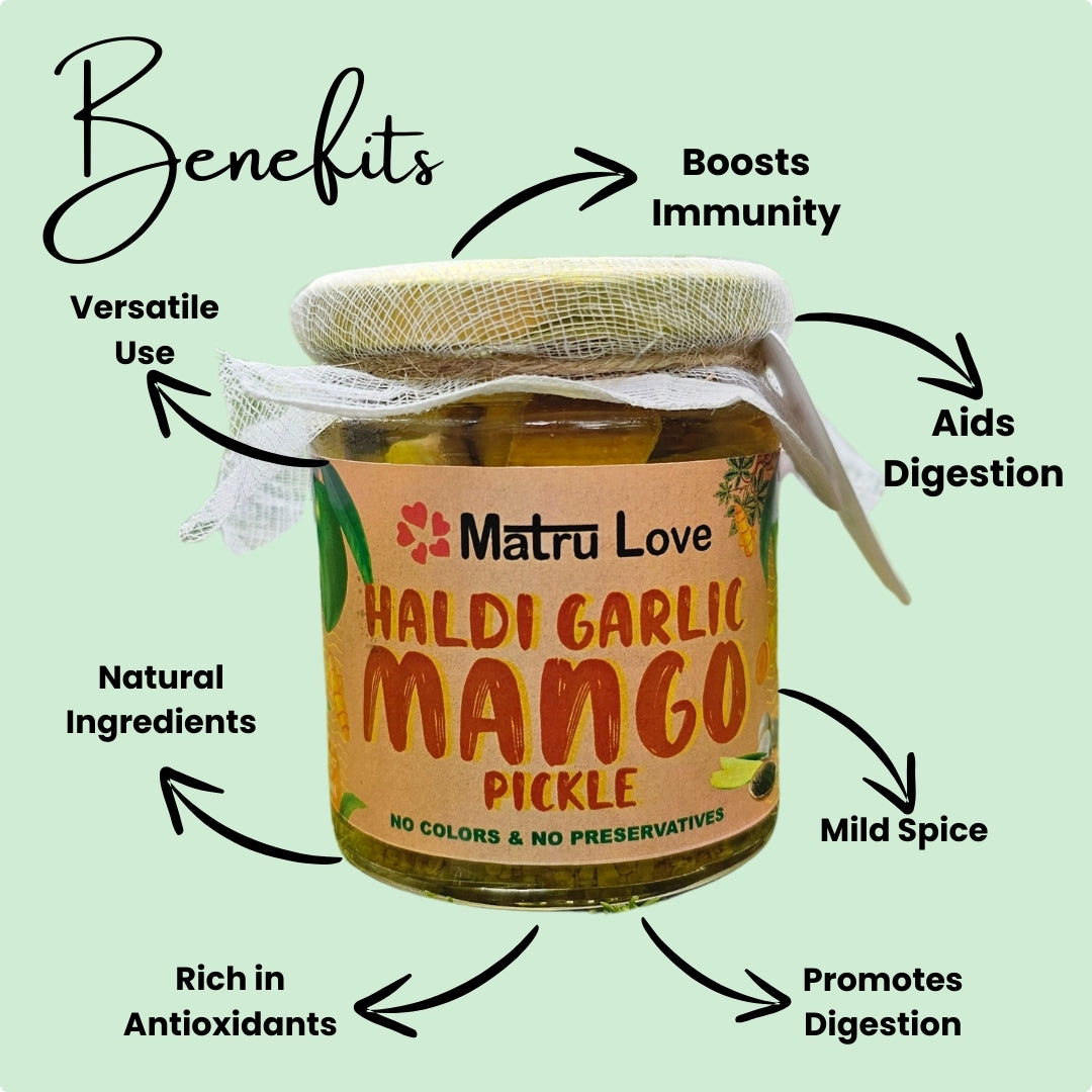 Haldi Garlic Mango Pickle